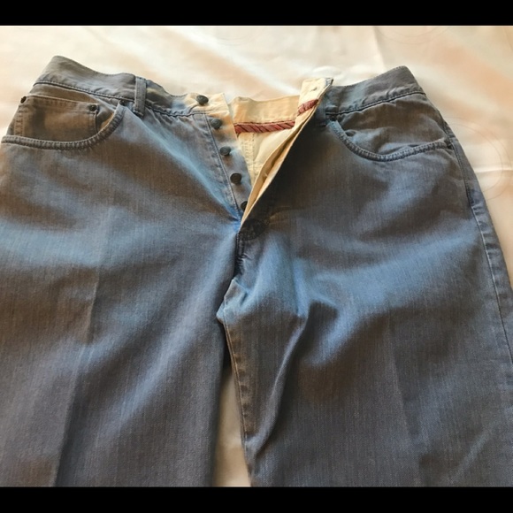 ETRO Mens Light Blue Stone Washed Denim pants - Picture 4 of 6